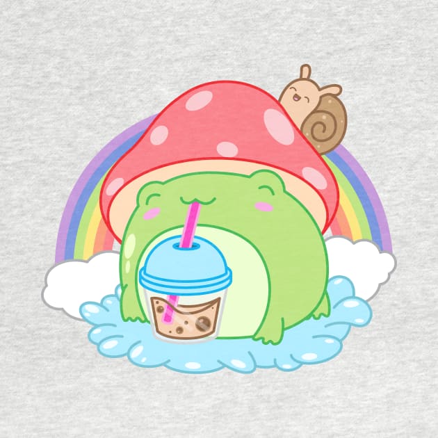 Frog Boba Bubble Tea Kawaii Anime Japanese Mushroom Snail by SWIFTYSPADE